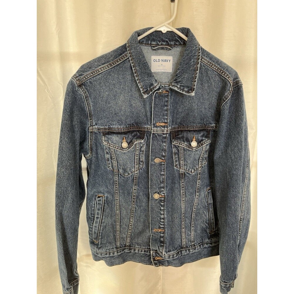 Old Navy Women's Denim Jacket Medium Wash Button Down Long Sleeve Size M